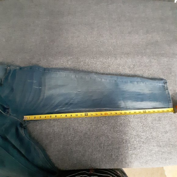 American Legacy Jeans Size 14 Slim Stretch 38 x 30 Distressed medium Wash - Picture 16 of 16